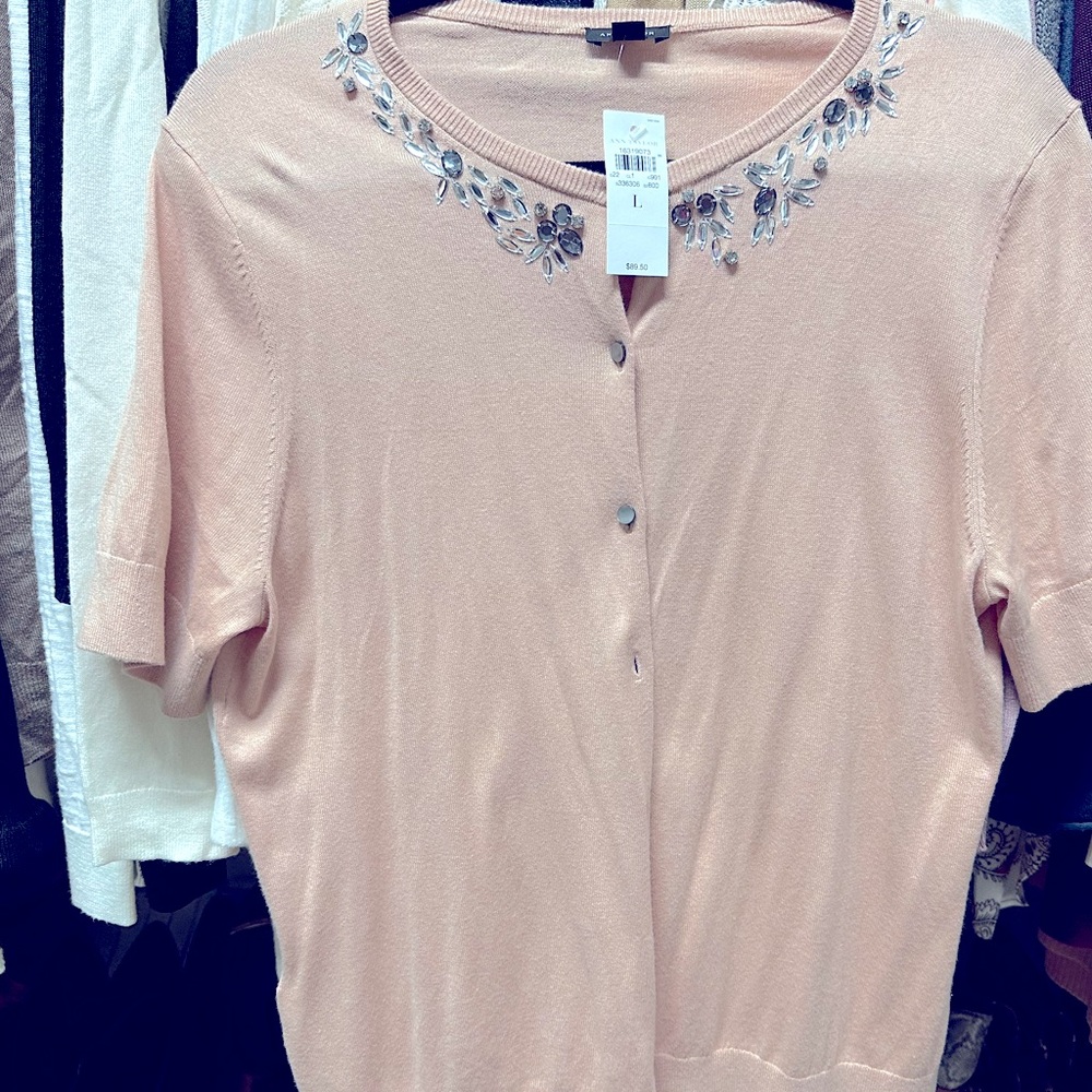 Woman’s embellished Ann Taylor sweater